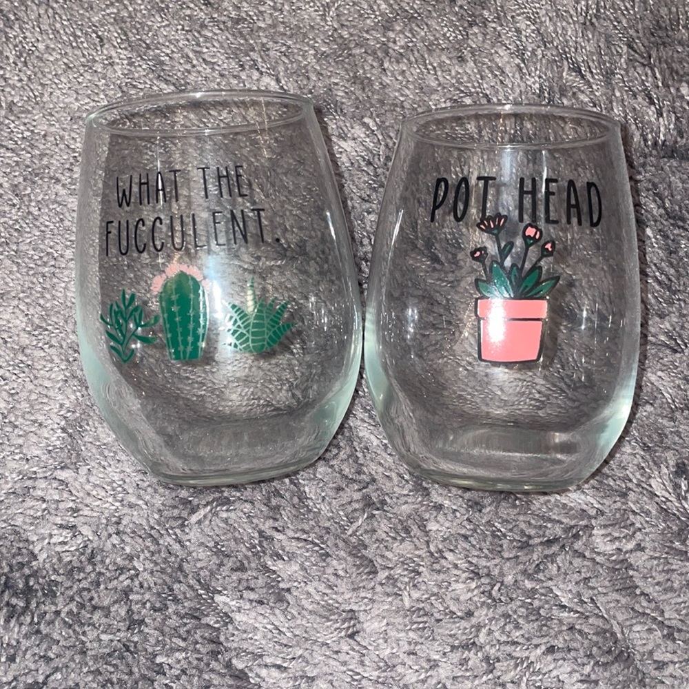 Plant wine glasses